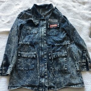 VINTAGE Denim Trench Coat